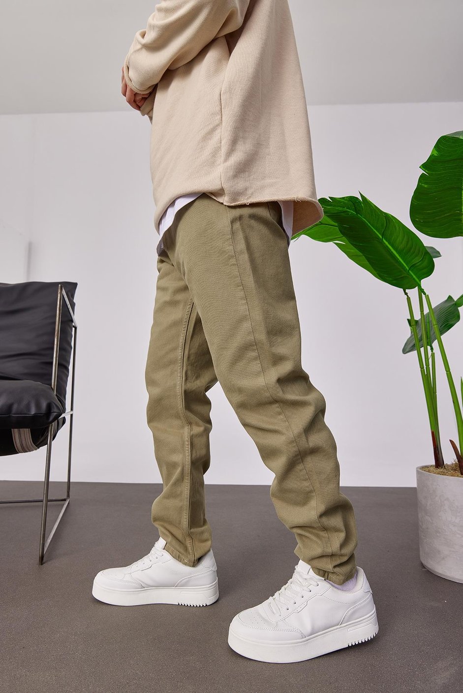 6298 Yeşil Gabardin Pantolon