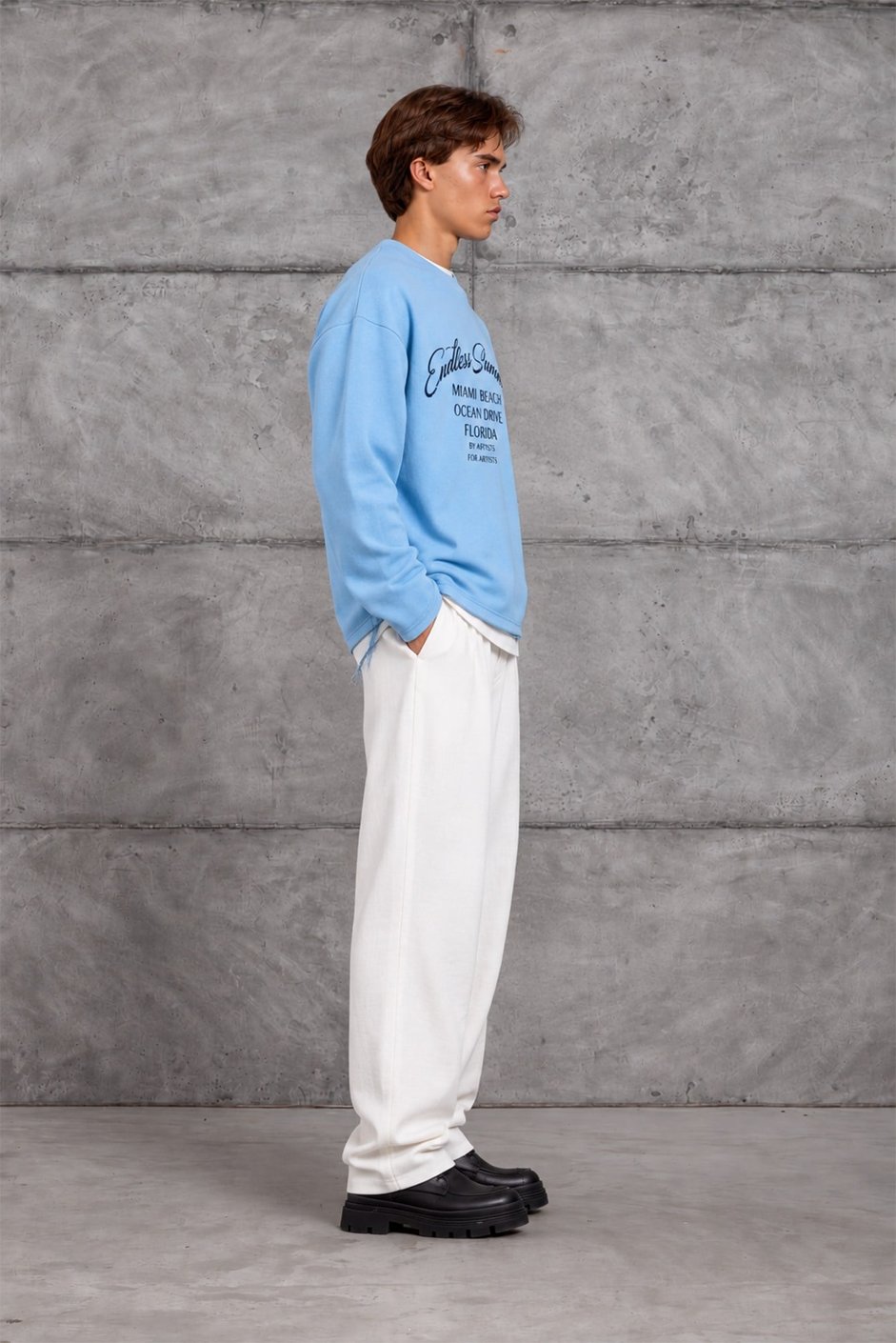 Bebe Mavisi BASKILI DOKUMA KUMAŞ SWEATSHIRT
