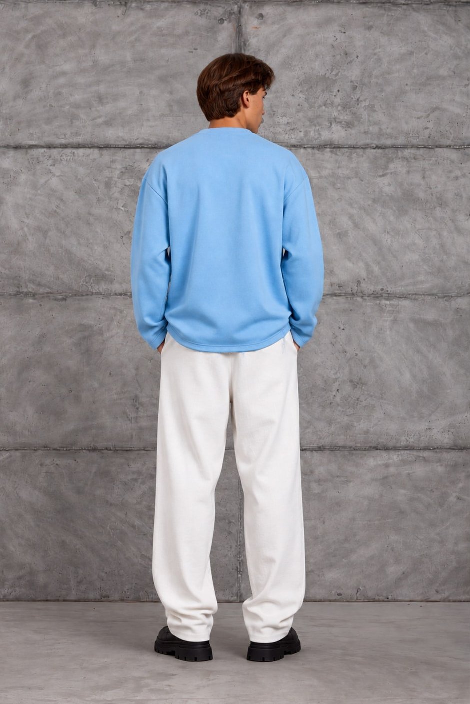 Bebe Mavisi BASKILI DOKUMA KUMAŞ SWEATSHIRT