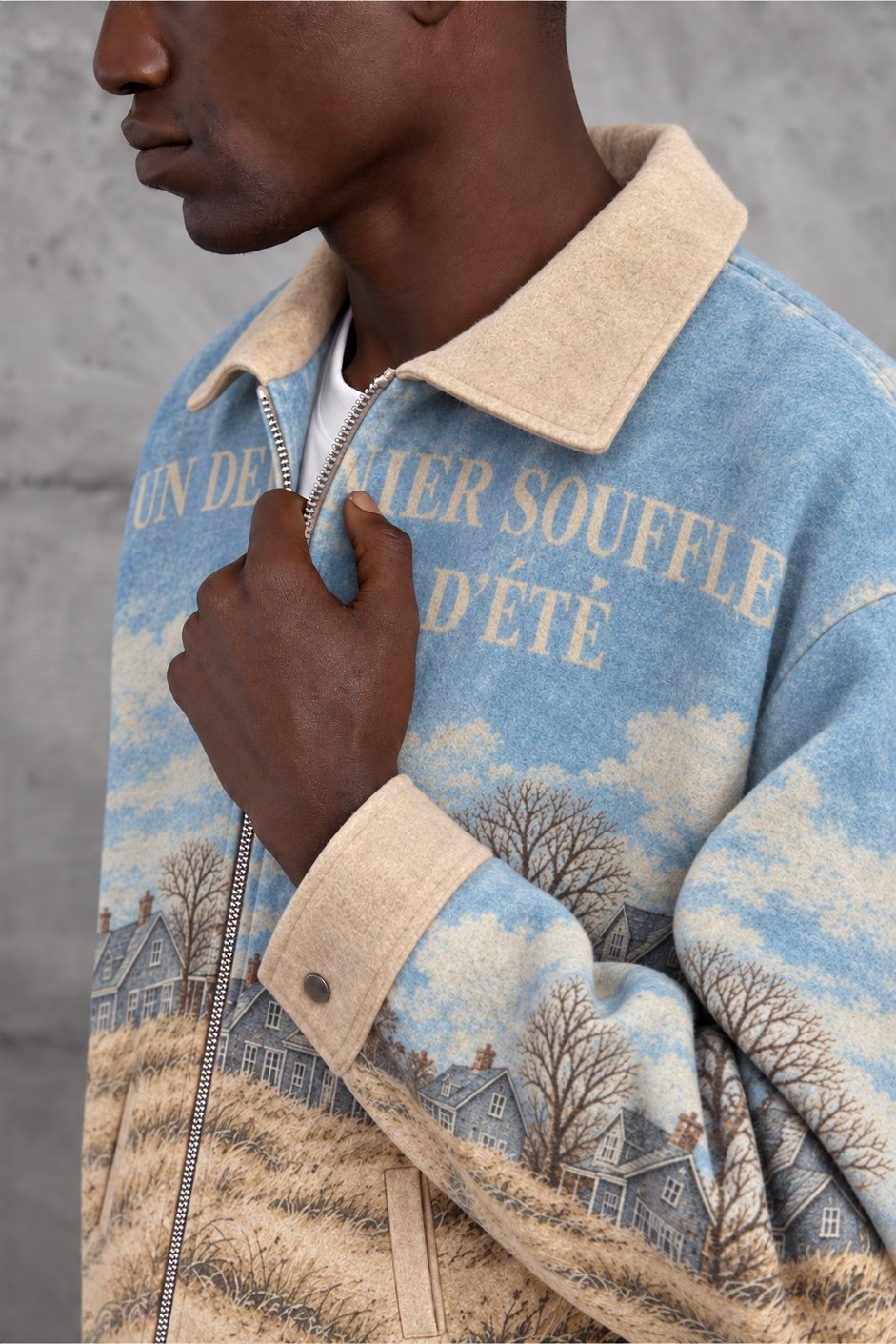 Bebe Mavisi DESENLİ OVERSIZE CEKET