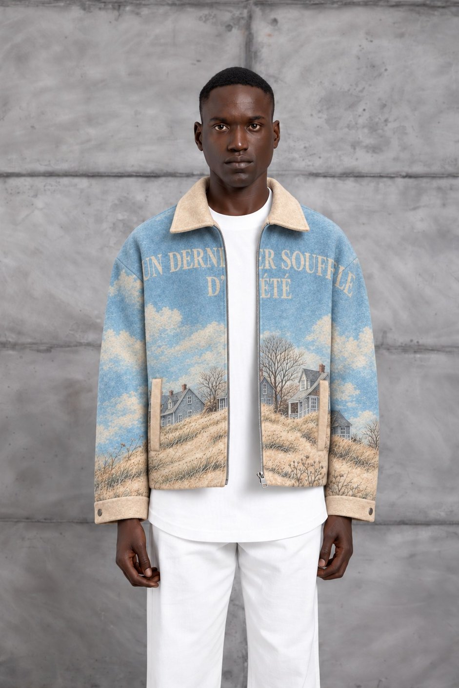Bebe Mavisi DESENLİ OVERSIZE CEKET