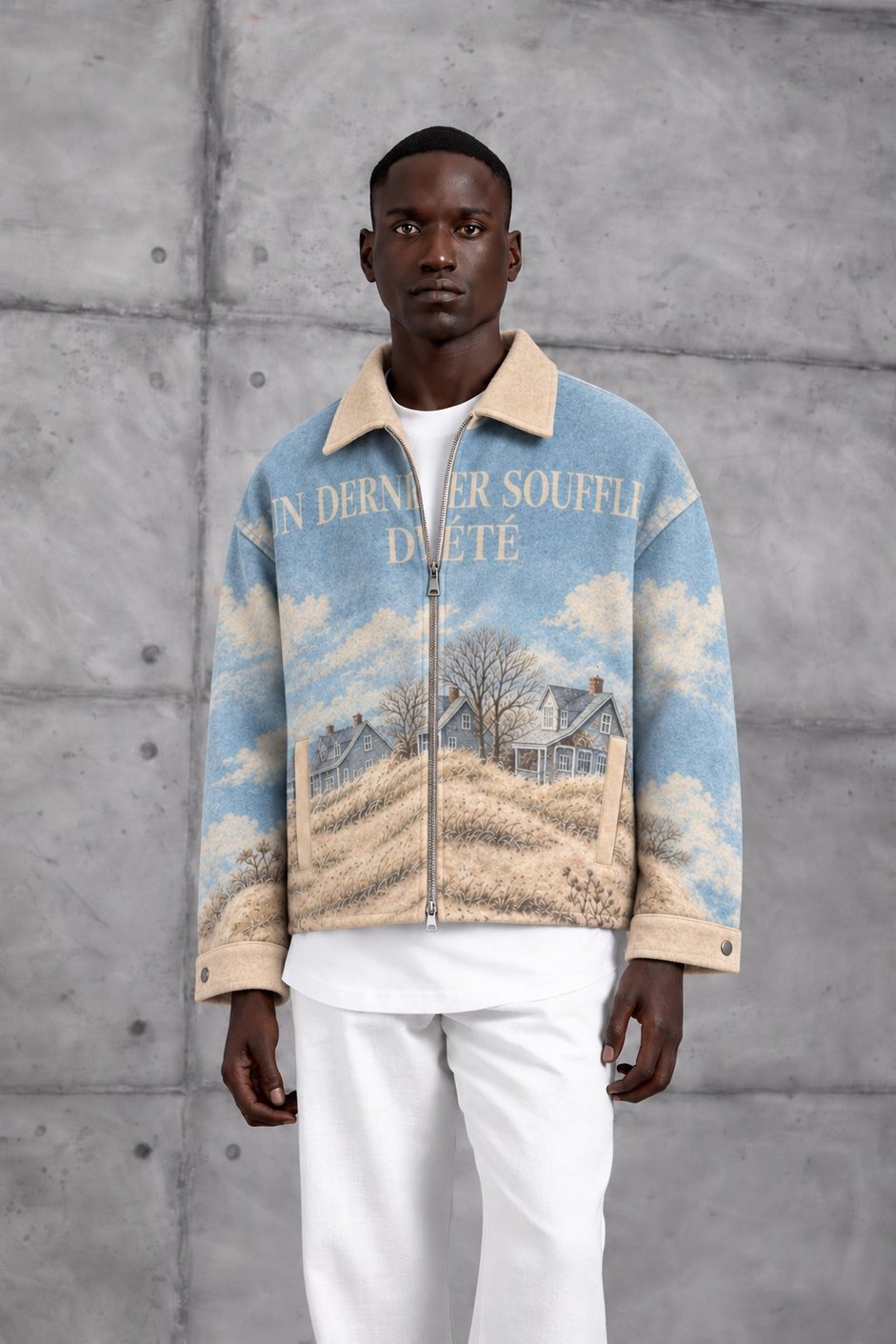 Bebe Mavisi DESENLİ OVERSIZE CEKET