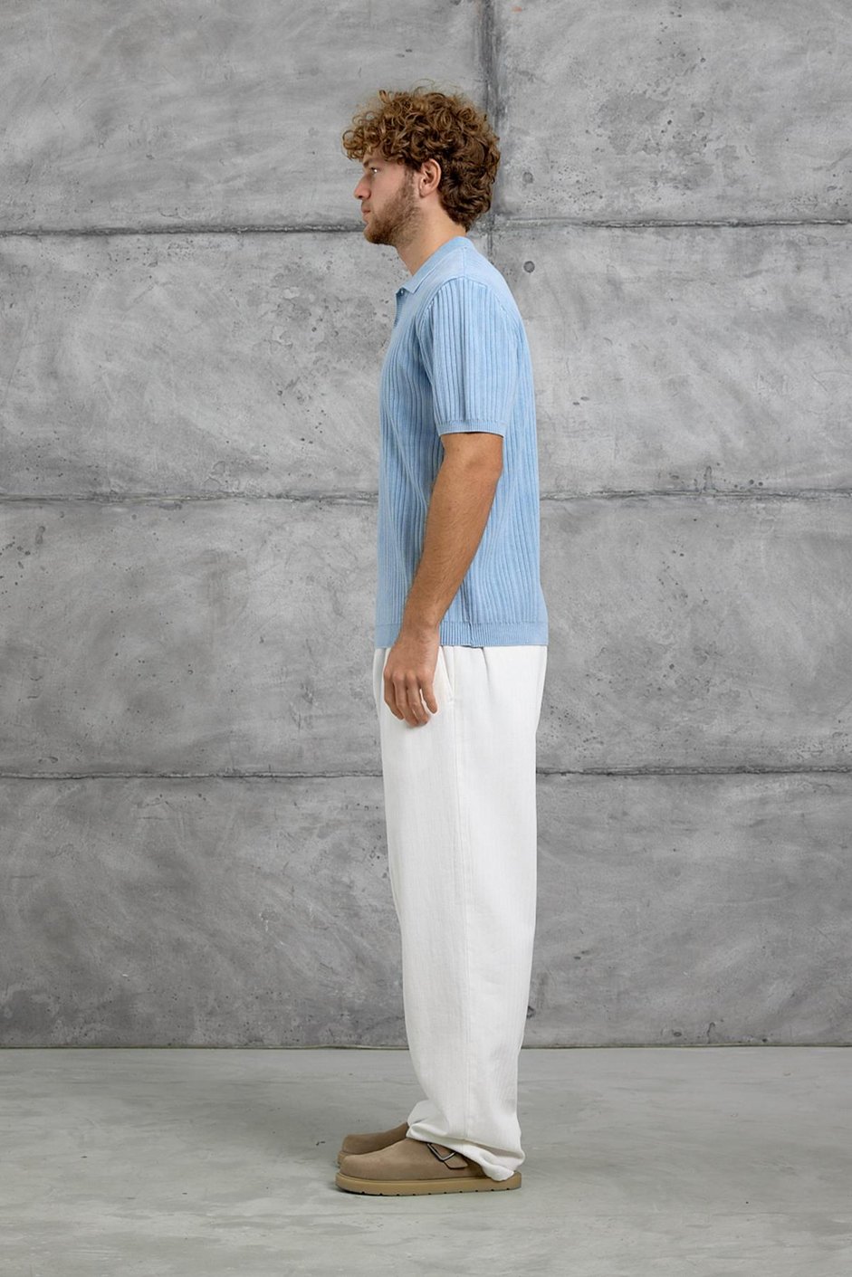 Bebe Mavisi DP OVERSIZE POLO YAKA TSHIRT