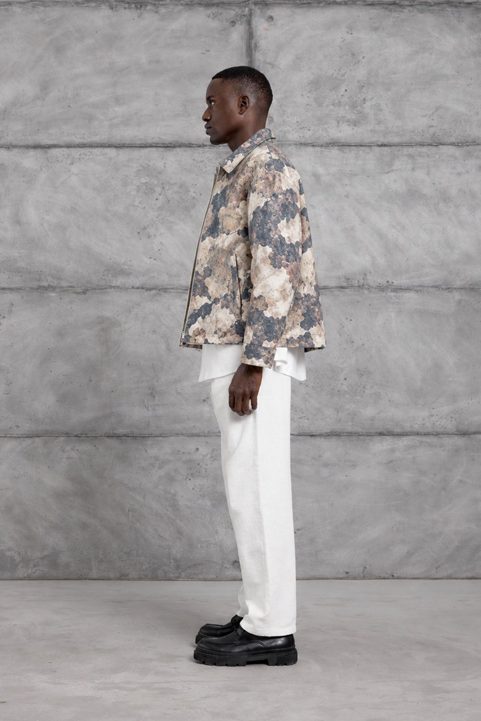 Bej DESENLİ OVERSIZE CEKET