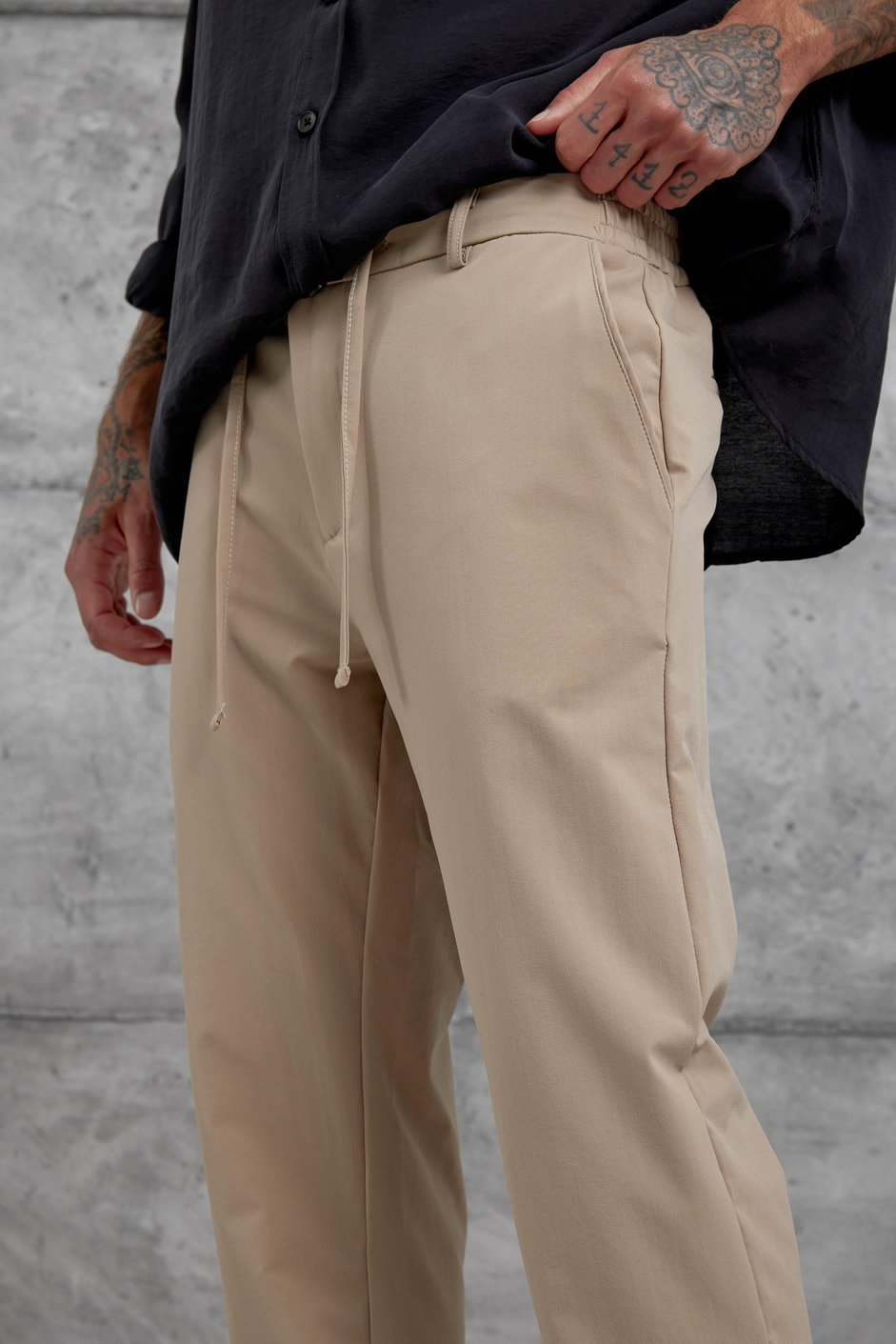 Bej Yp Paraşüt Kumaş Pantolon