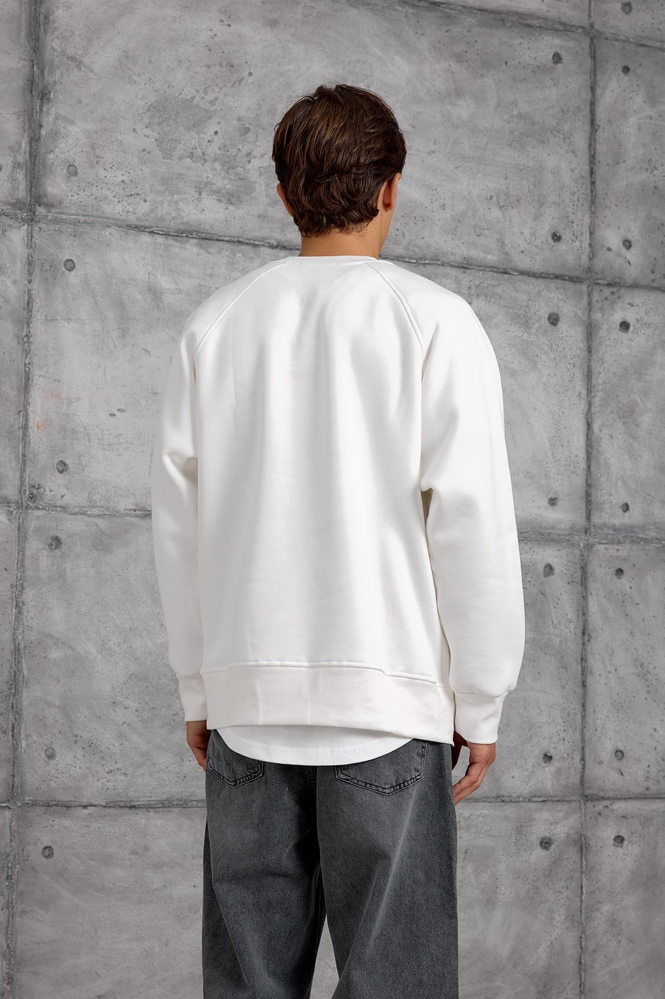Beyaz 19 BASKILI OVERSIZE SWEATSHIRT