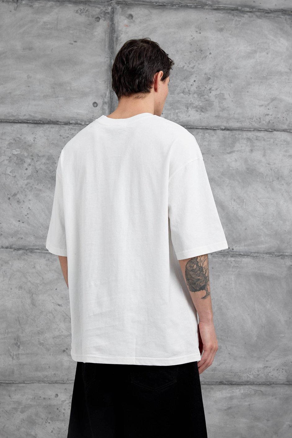 Beyaz Celcius Yazılı Oversize Tshirt