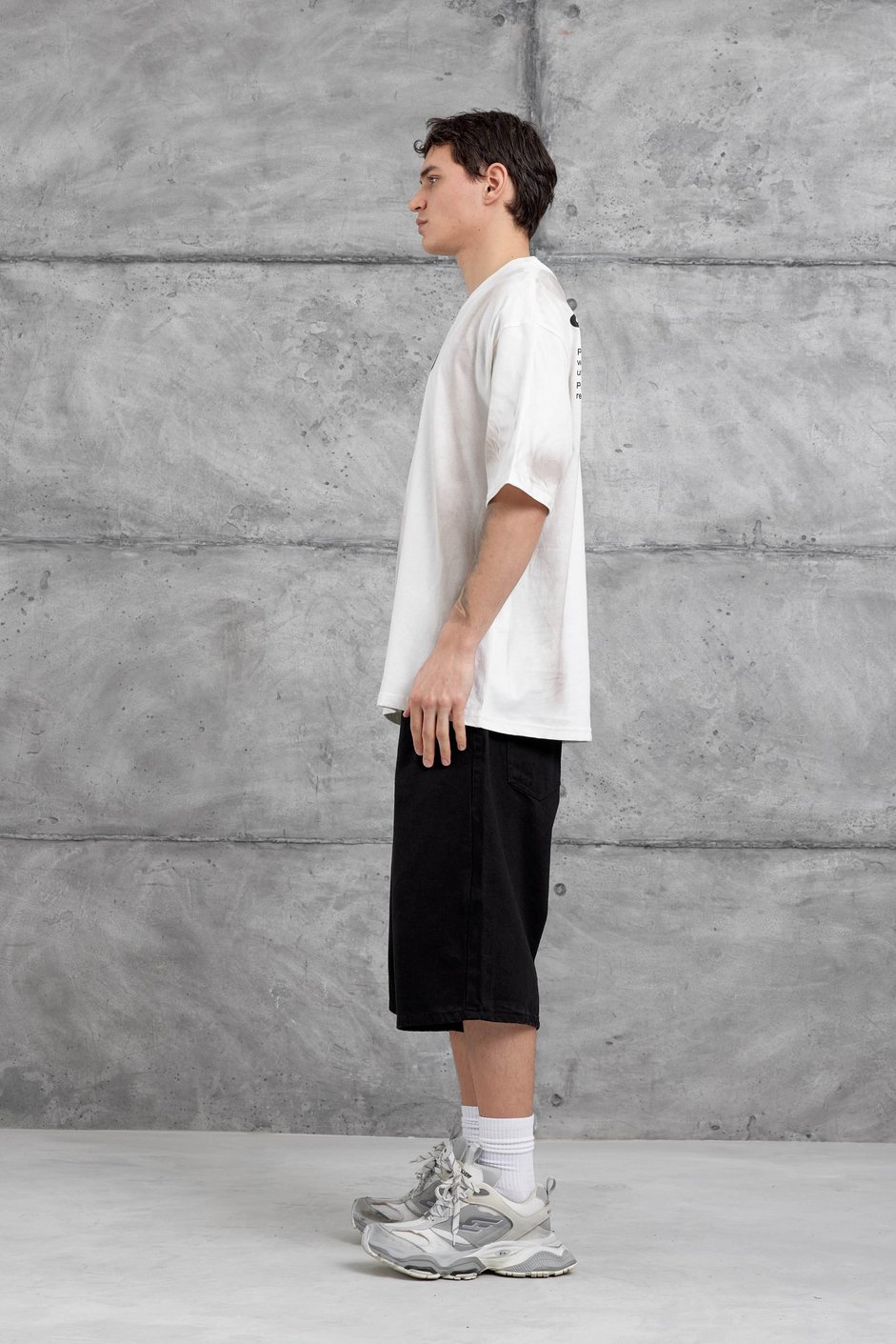 Beyaz Dood Yazılı Oversize Tshirt