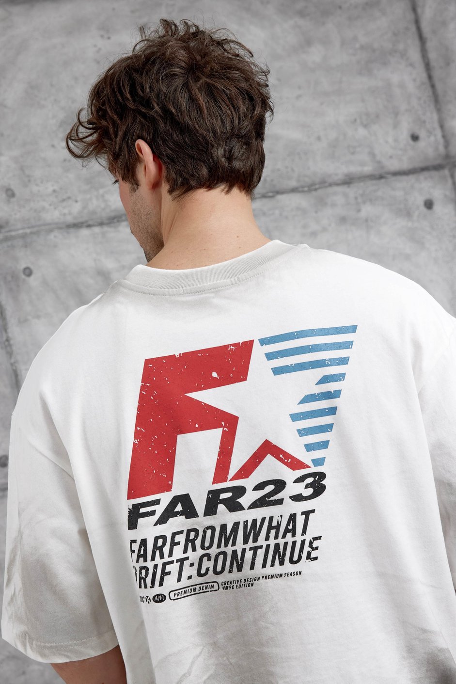 Beyaz Farfrom Yazılı Oversize Tshirt