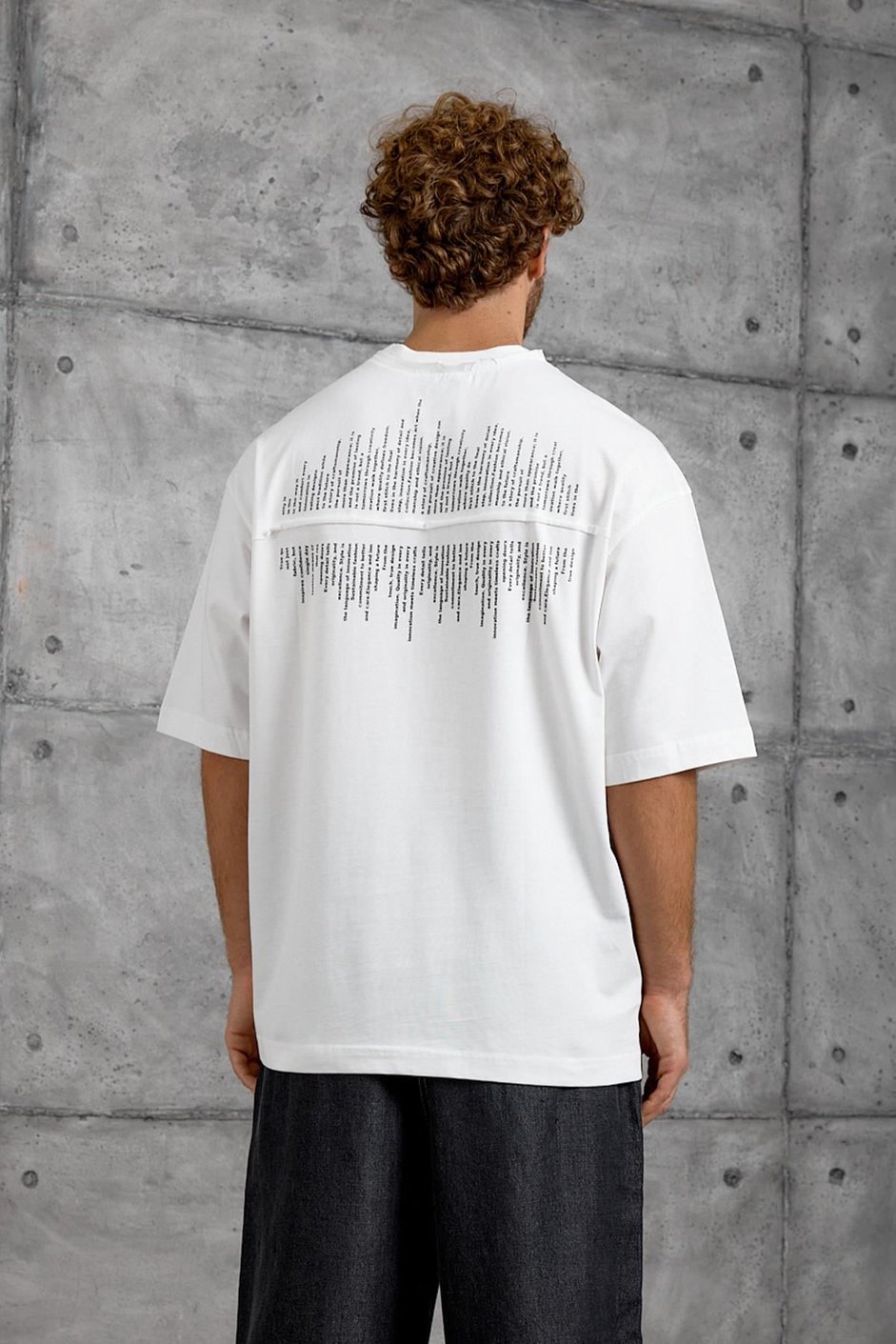 Beyaz FASHİON BASKI OVERSIZE TSHIRT