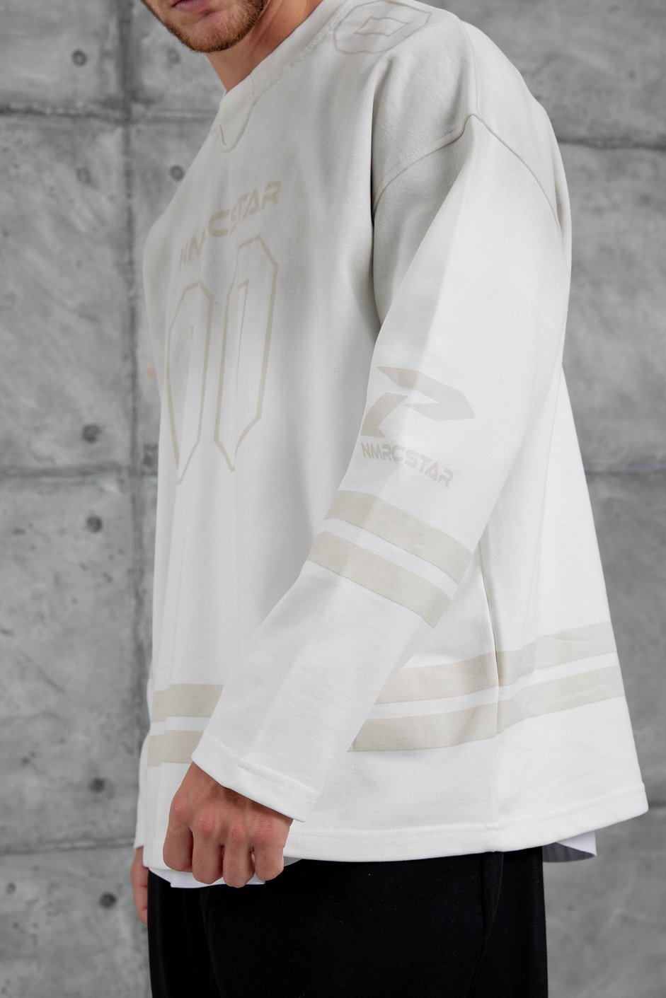 Beyaz Nmrc 00 Baskılı Oversize Sweatshirt