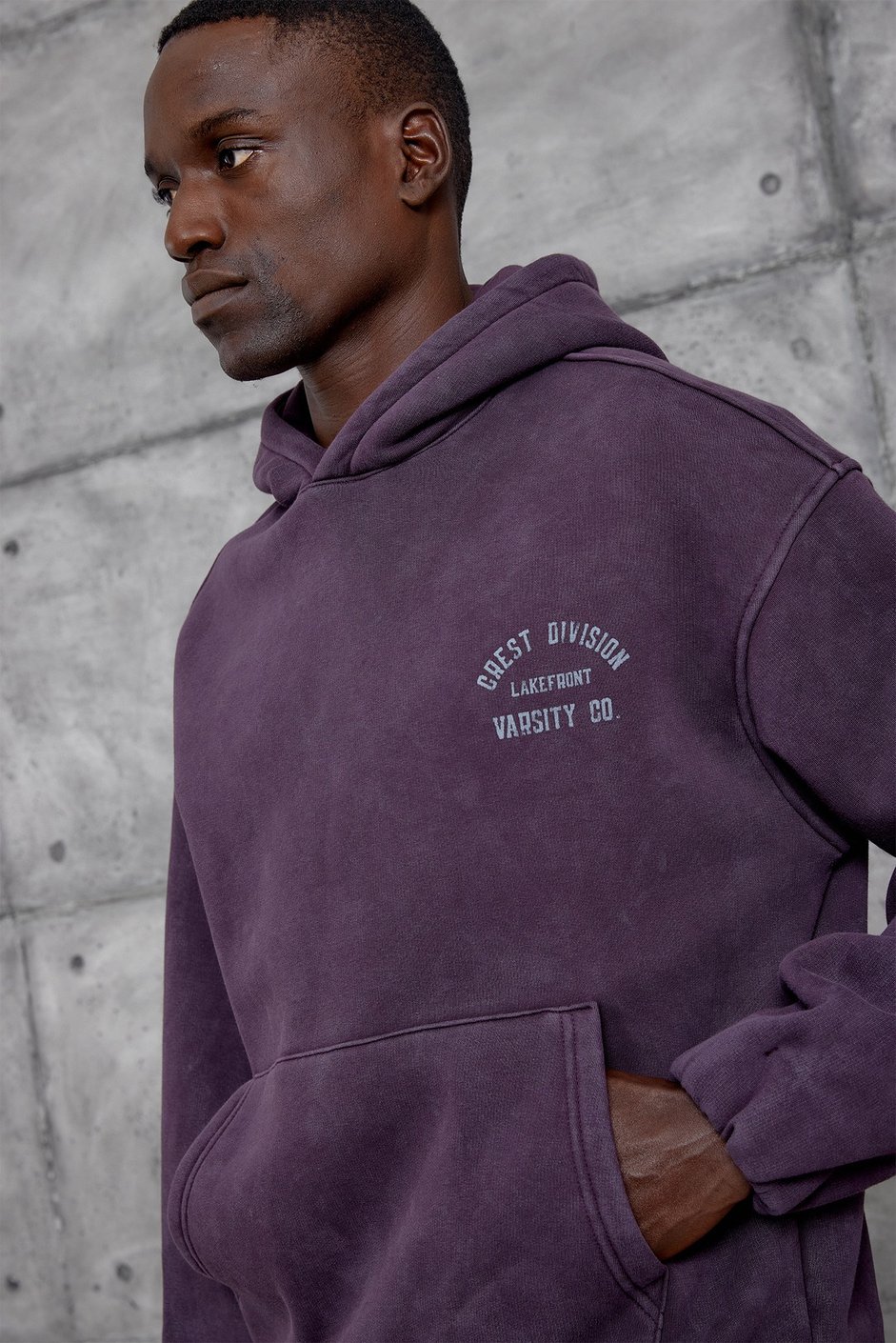 Bordo CRET DIVISION BASKI YIKAMALI OVERSIZE SWEATSHIRT