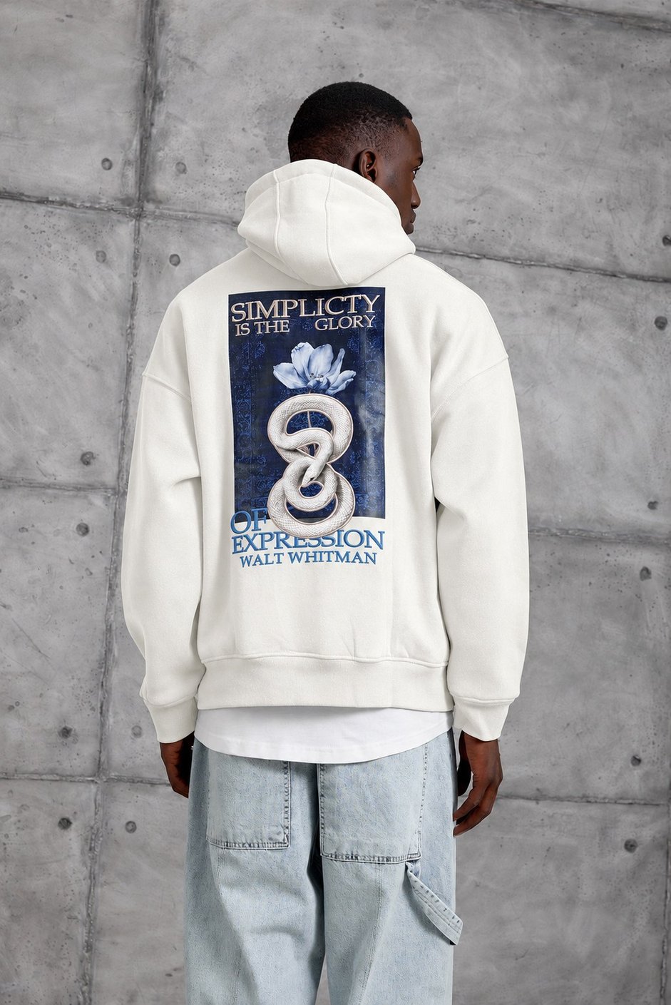 Ekru Beyaz NAKIŞ DETAY OVERSIZE SWEATSHIRT