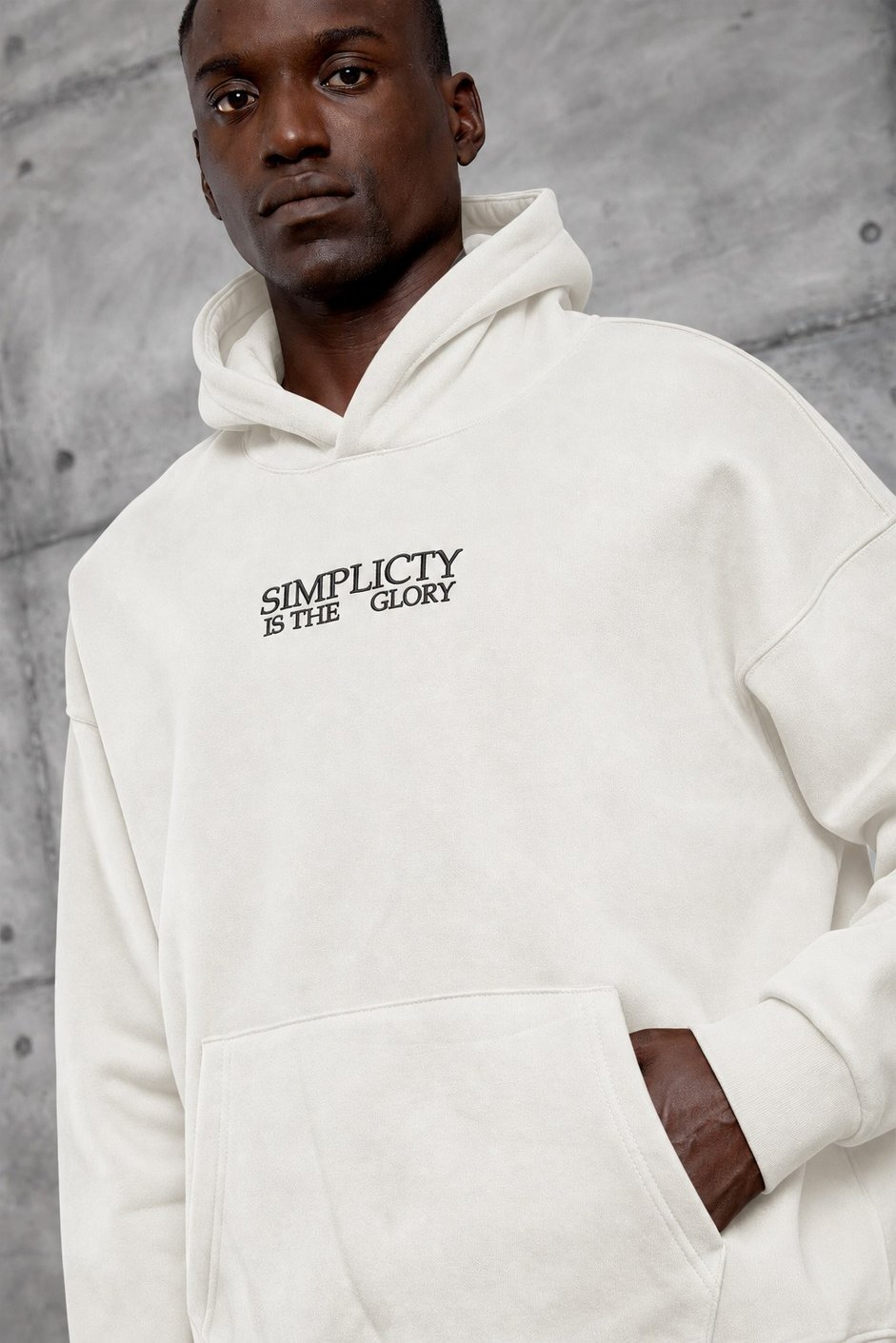 Ekru Beyaz NAKIŞ DETAY OVERSIZE SWEATSHIRT