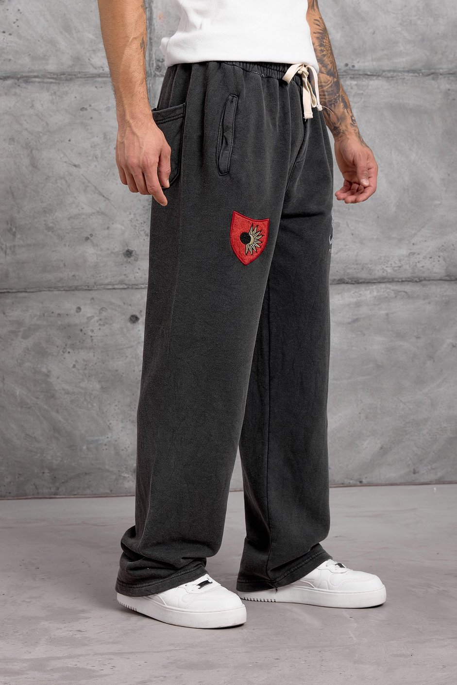 Füme ARMALI YIKAMALI BAGGY EŞOFMAN ALTI