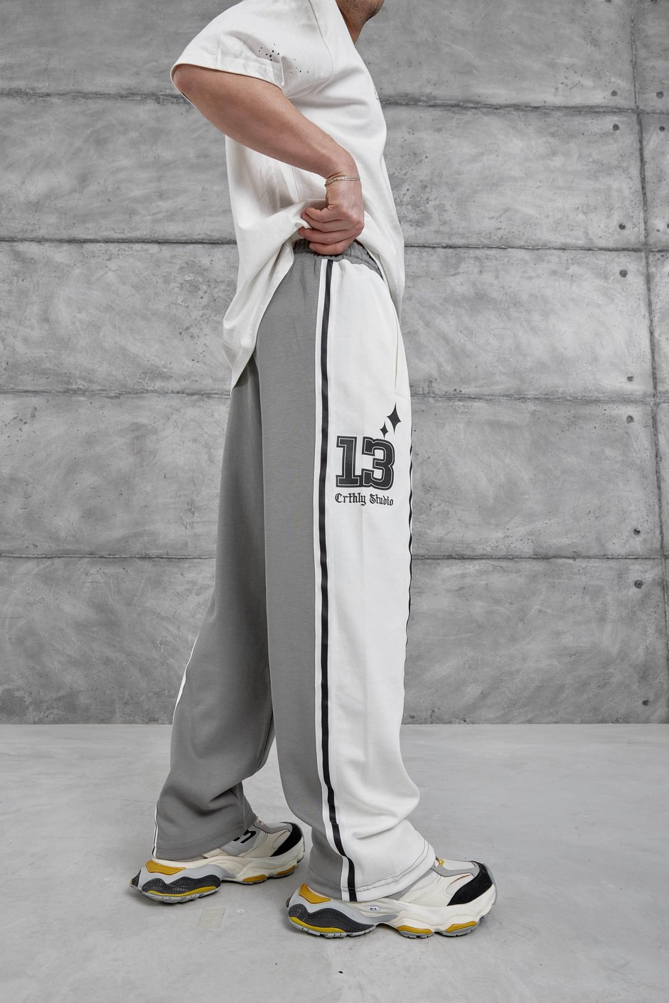 Füme Weirdx Yazılı Baggy Eşofman