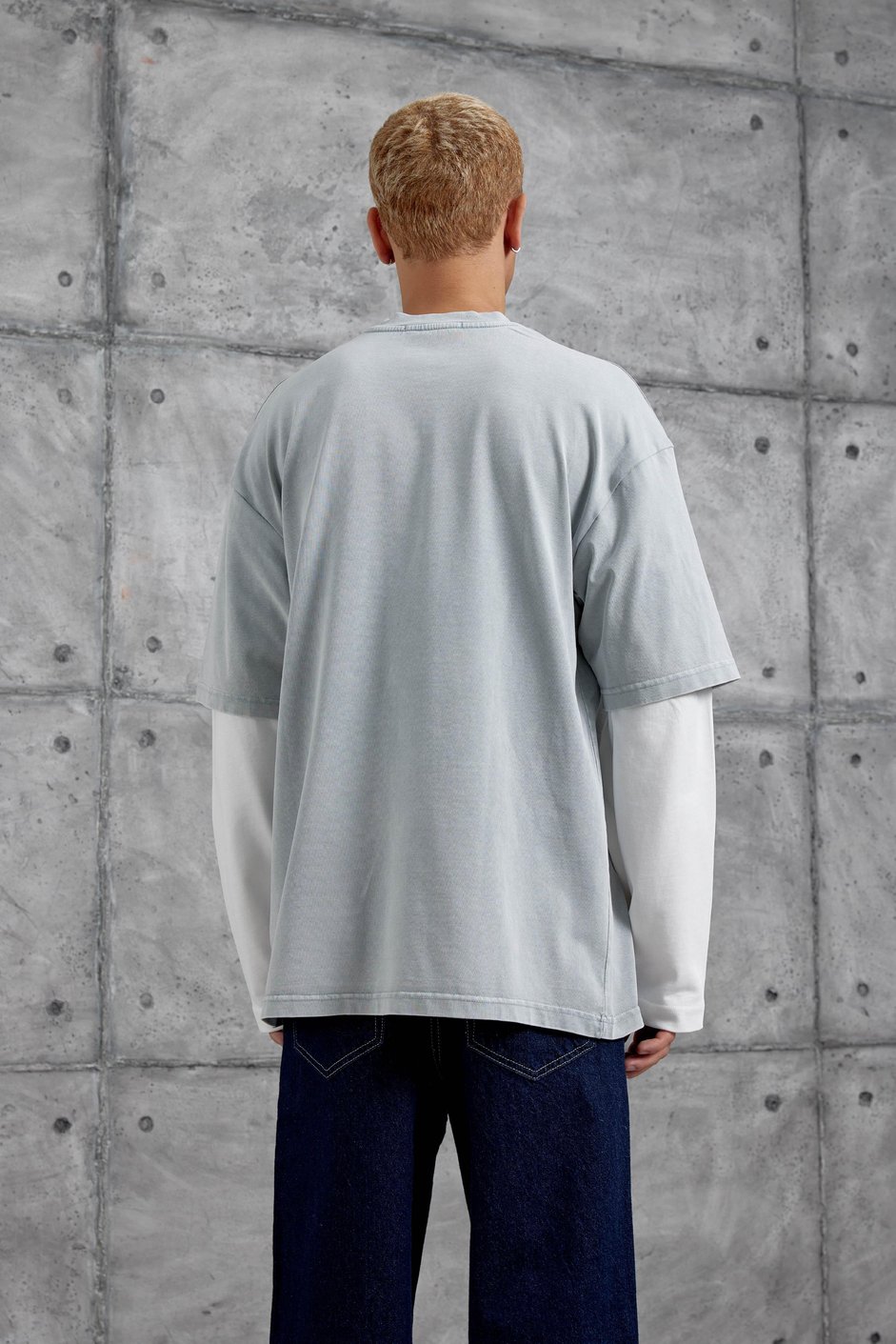 Gri BORN TO STAND YAZILI PARÇA KOLLU SWEATSHIRT