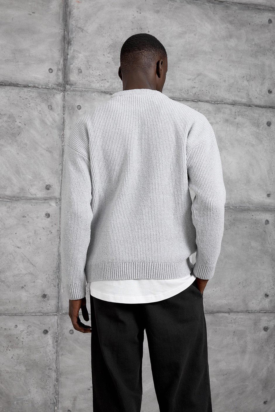Gri DP BİSİKLET YAKA TRİKO SWEATSHIRT