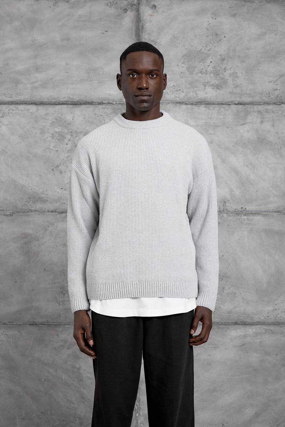 Gri DP BİSİKLET YAKA TRİKO SWEATSHIRT