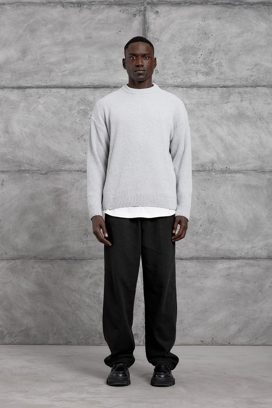 Gri DP BİSİKLET YAKA TRİKO SWEATSHIRT