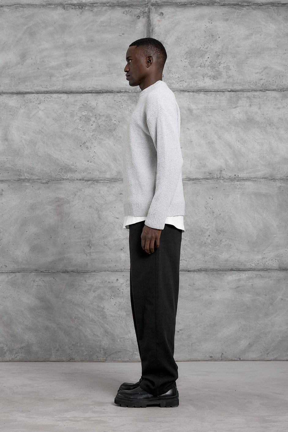 Gri DP BİSİKLET YAKA TRİKO SWEATSHIRT