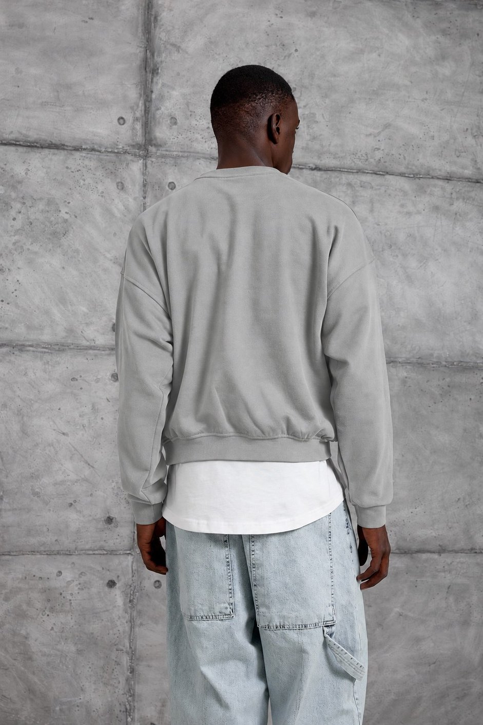 Gri ETİKETLİ OVERSIZE SWEATSHIRT