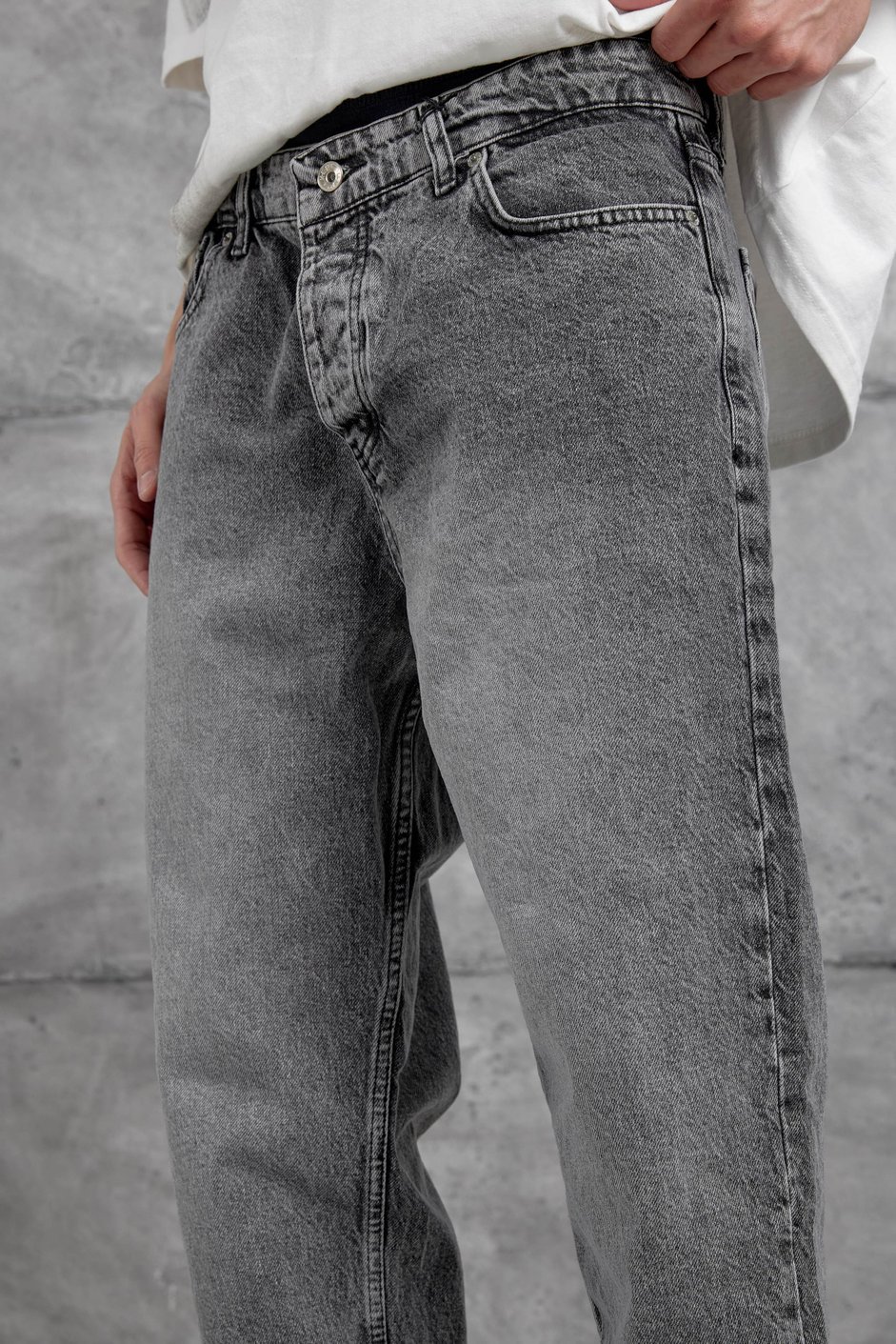Gri Kp-406-1 Taşlamalı BF Jean