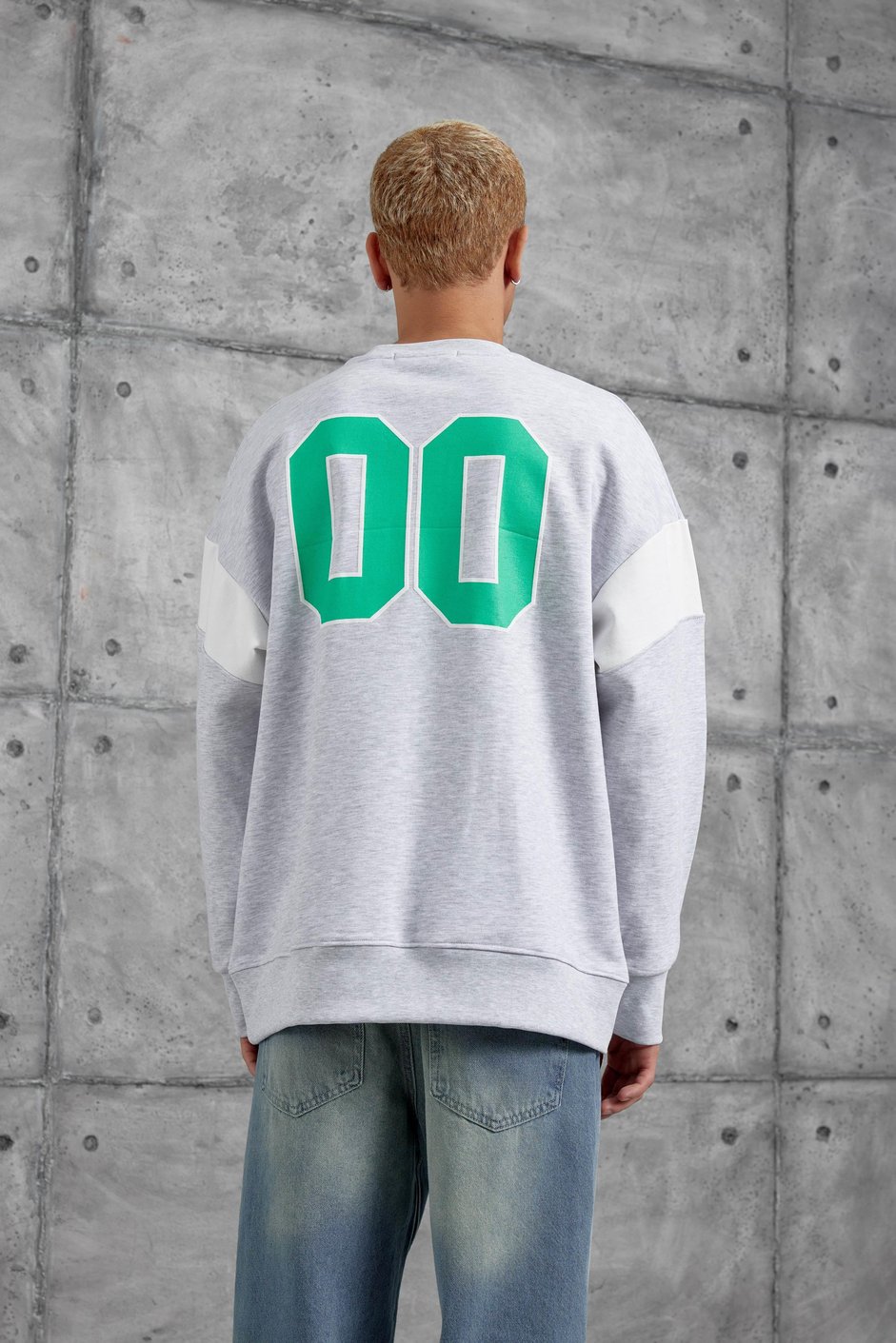 Gri XX BASKILI SWEATSHIRT