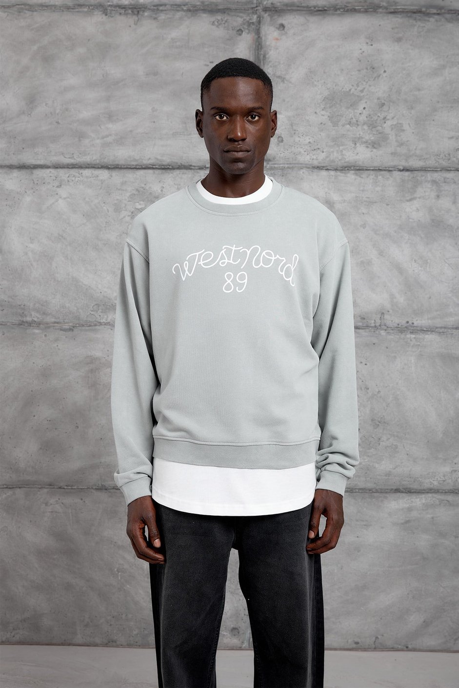Gri YAZI BASKI OVERSIZE SWEATSHIRT