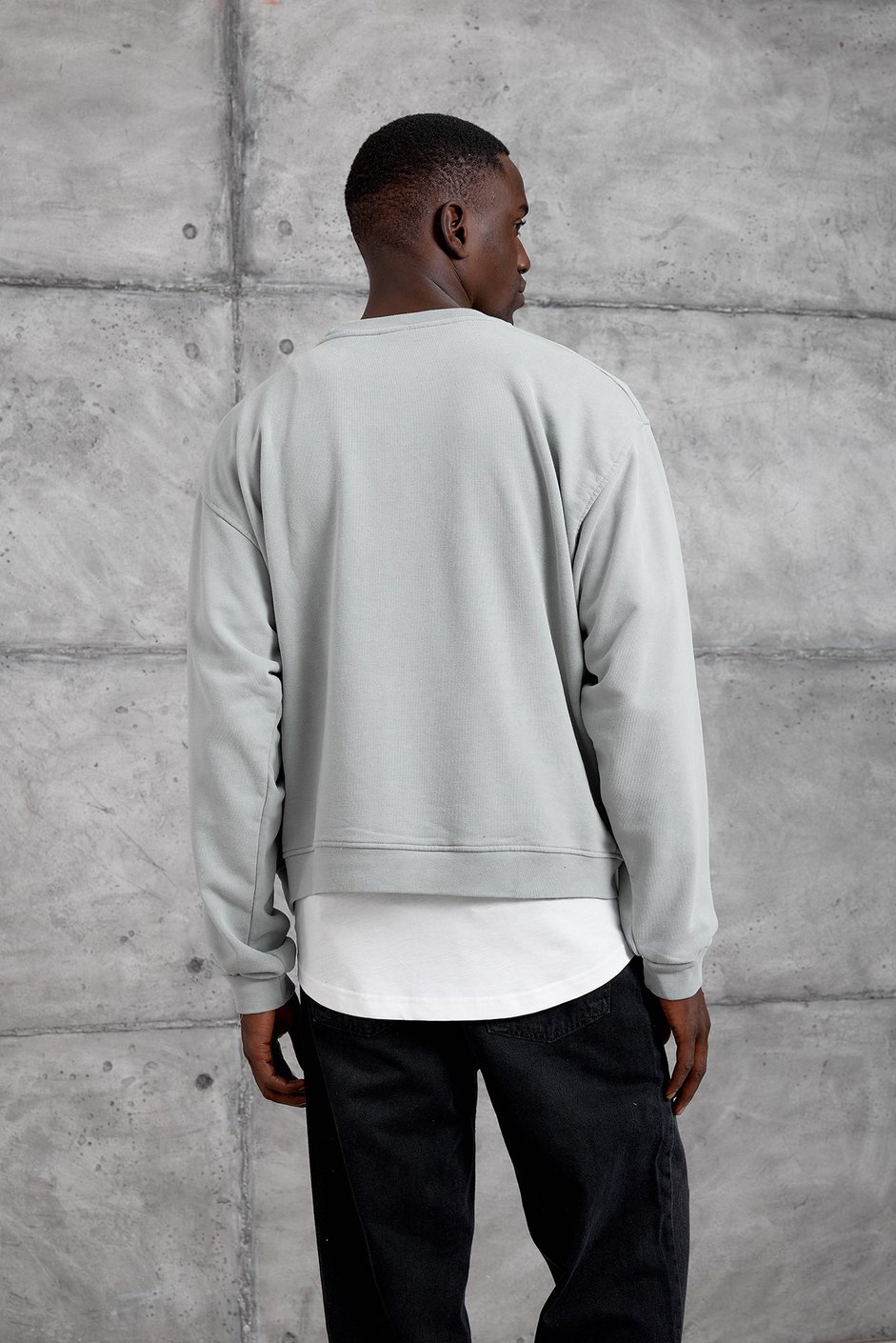 Gri YAZI BASKI OVERSIZE SWEATSHIRT