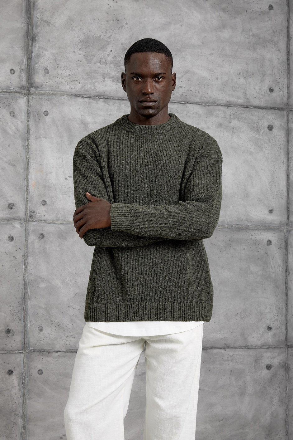 Haki DP BİSİKLET YAKA TRİKO SWEATSHIRT