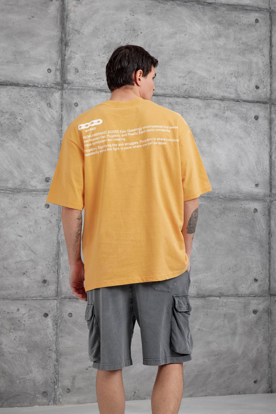 Hardal Dood Yazılı Oversize Tshirt