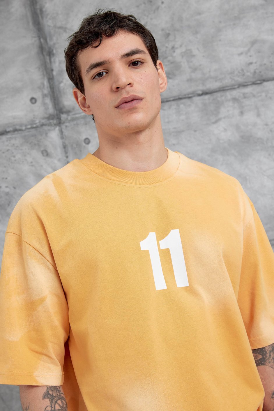 Hardal M11 Yazılı Oversize Tshirt