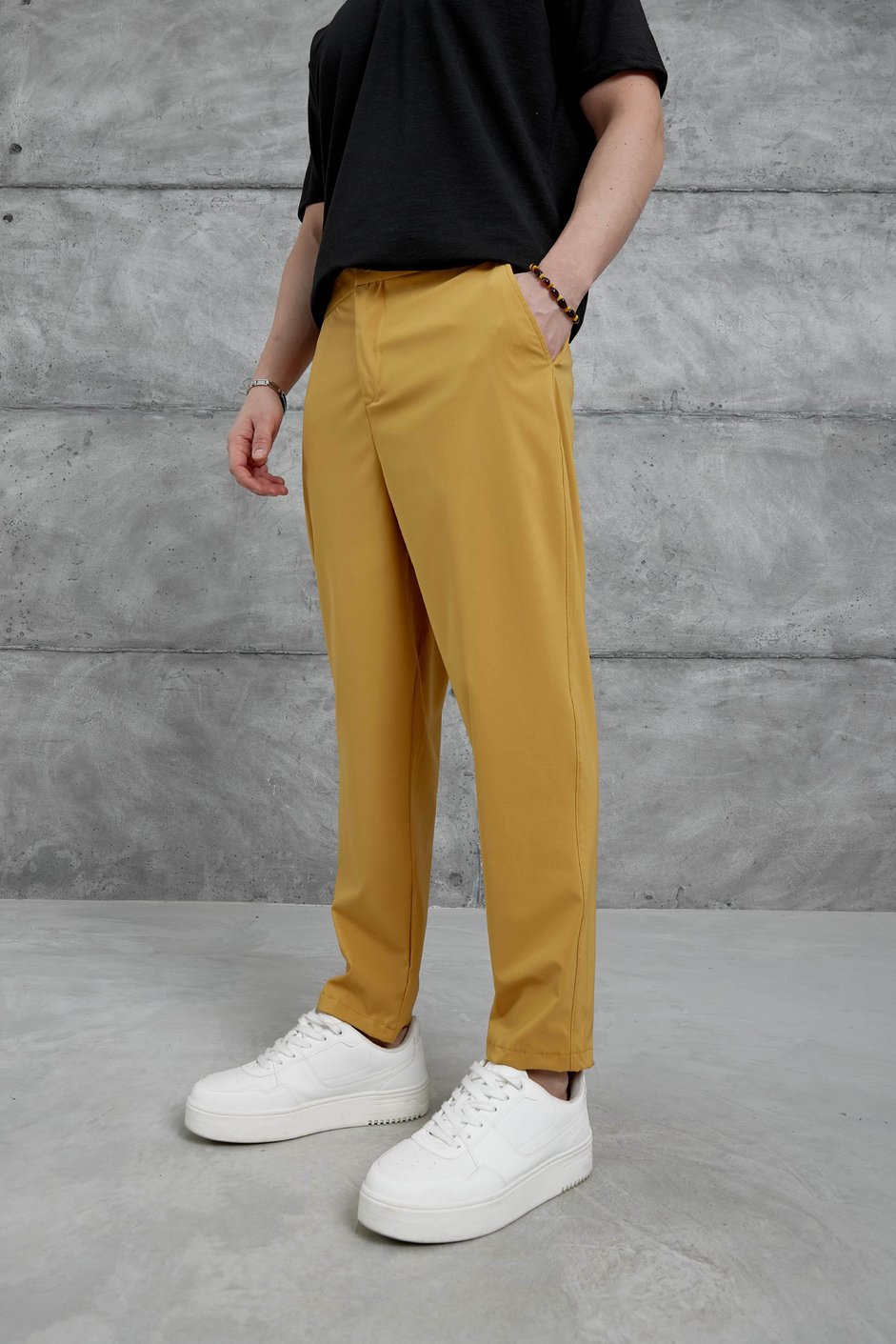 Hardal Nmrc Paraşüt Kumaş Boyfriend Pantolon