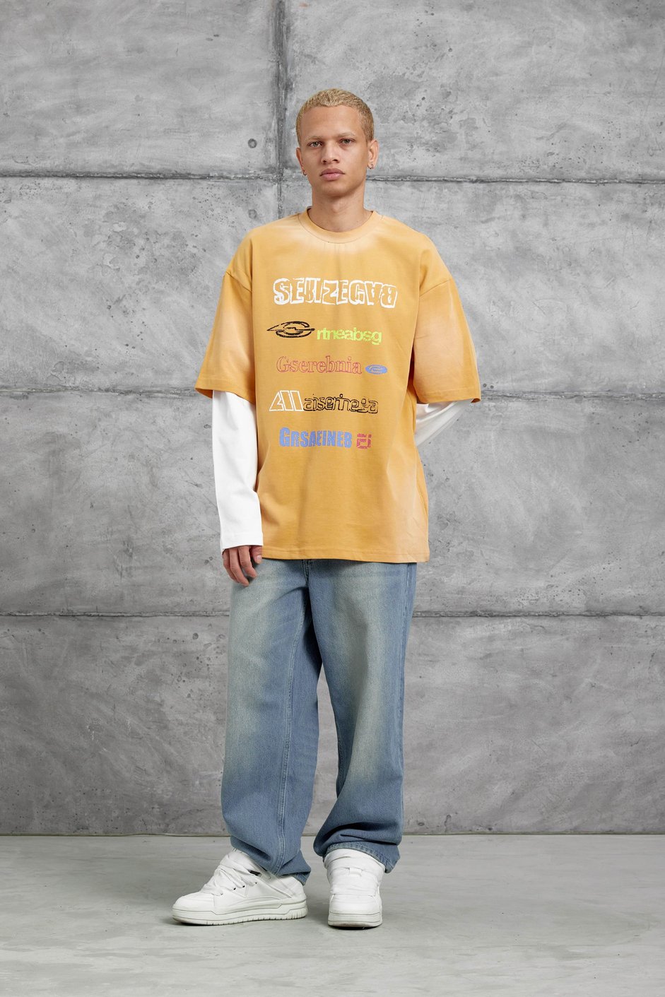 Hardal Sebizegva Baskılı Parça Kollu Sweatshirt