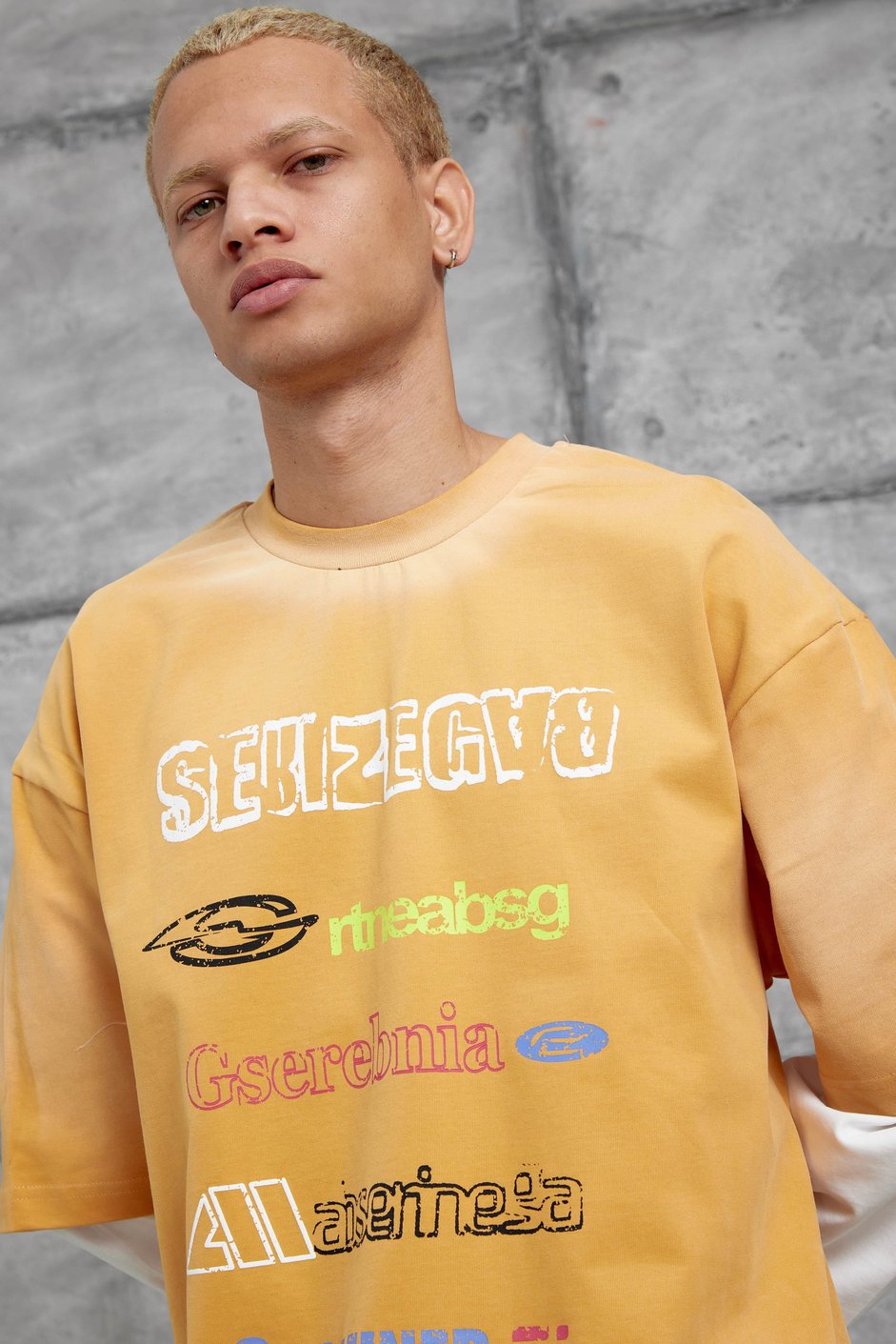 Hardal Sebizegva Baskılı Parça Kollu Sweatshirt