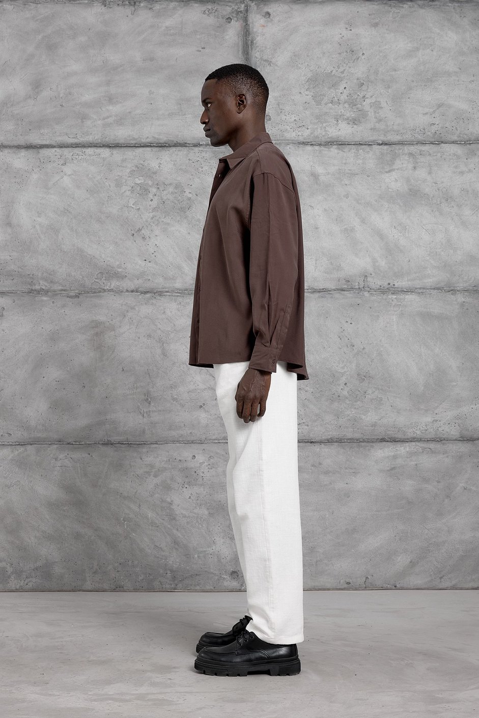 Kahverengi 251 OVERSIZE GÖMLEK
