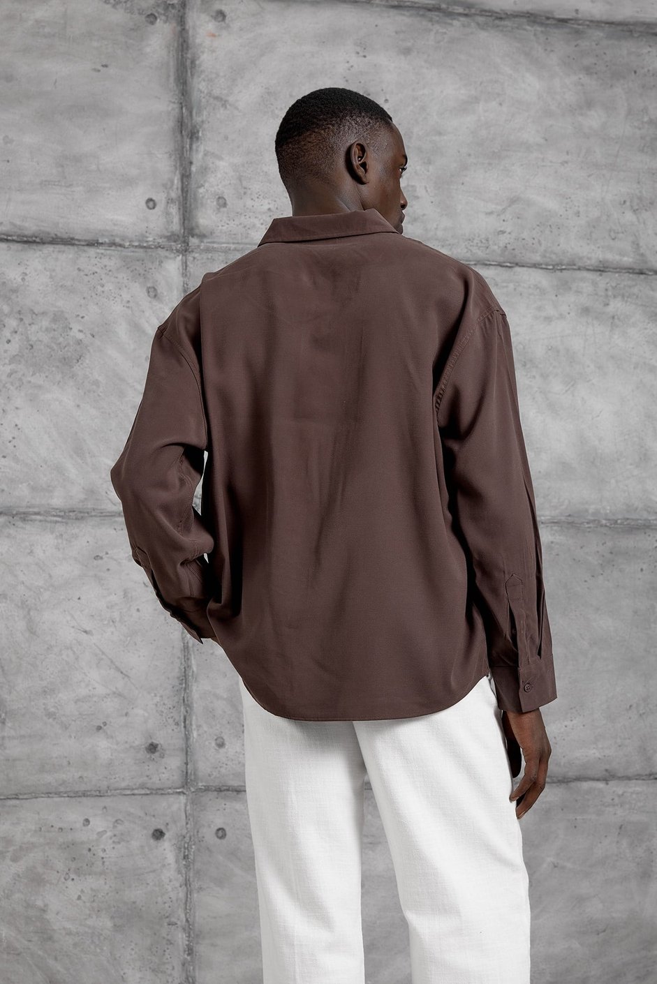 Kahverengi 251 OVERSIZE GÖMLEK