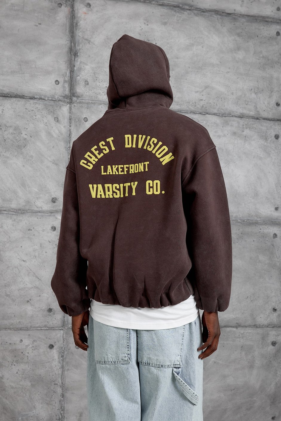 Kahverengi CRET DIVISION BASKI YIKAMALI OVERSIZE SWEATSHIRT