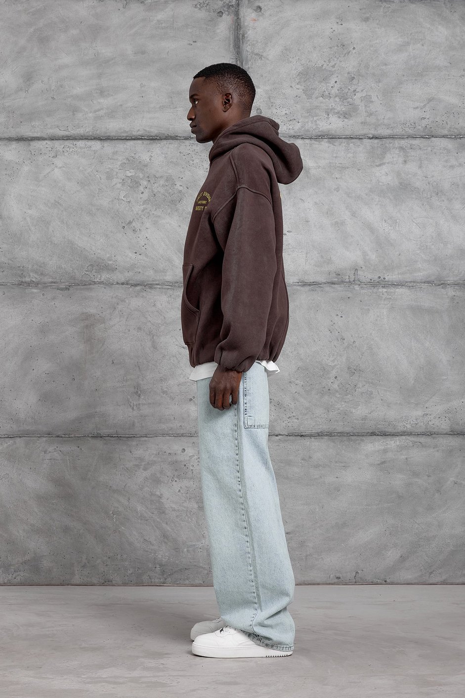Kahverengi CRET DIVISION BASKI YIKAMALI OVERSIZE SWEATSHIRT