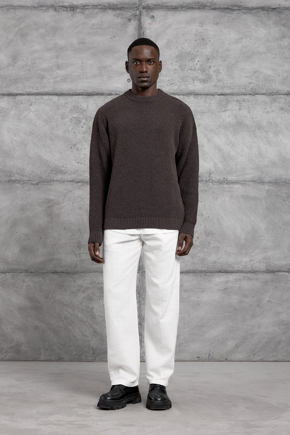 Kahverengi DP BİSİKLET YAKA TRİKO SWEATSHIRT