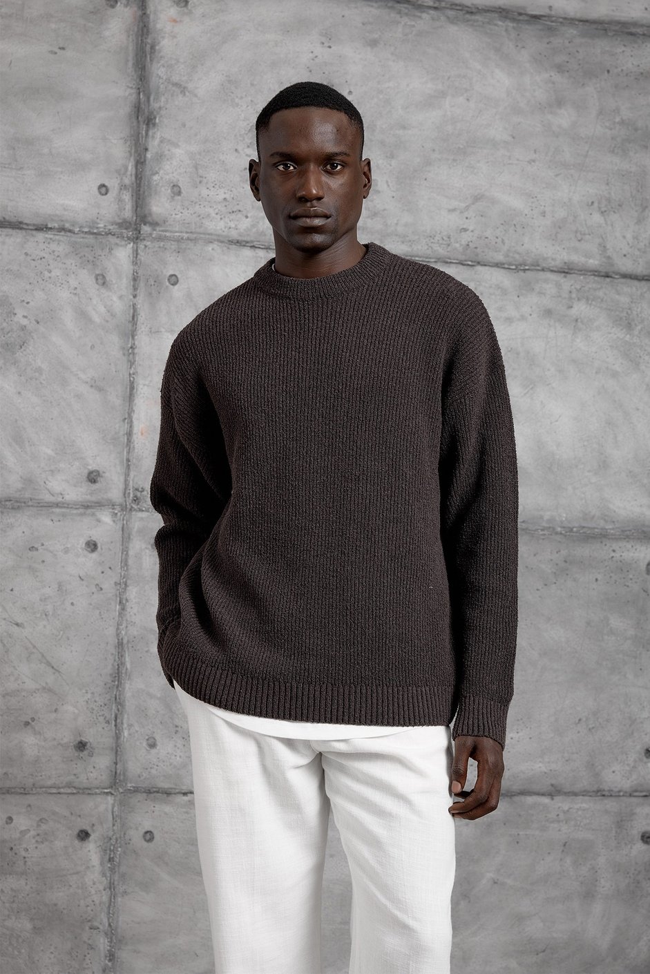 Kahverengi DP BİSİKLET YAKA TRİKO SWEATSHIRT