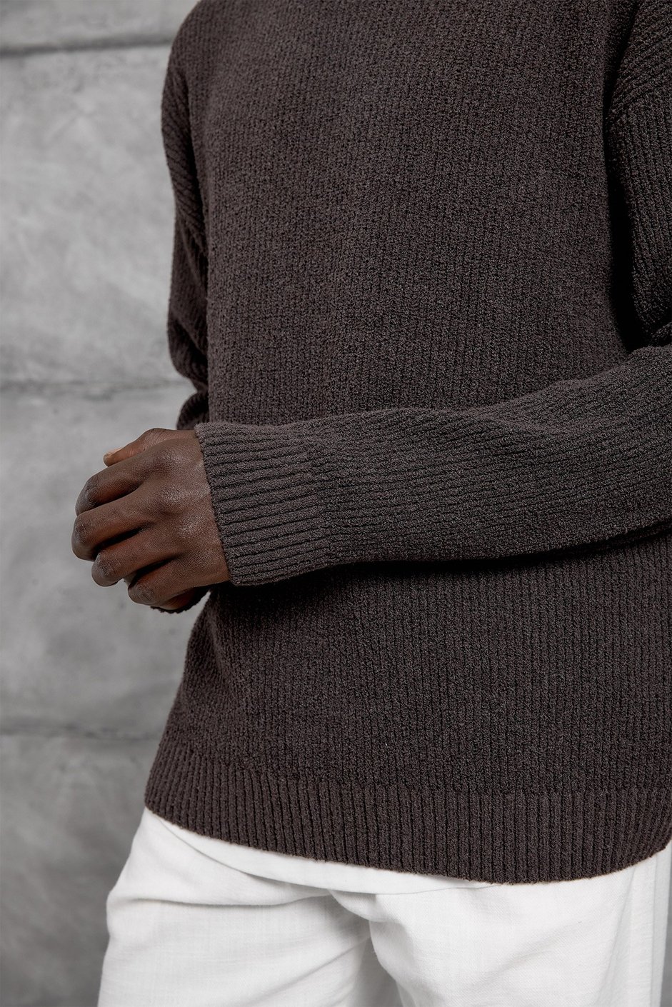 Kahverengi DP BİSİKLET YAKA TRİKO SWEATSHIRT
