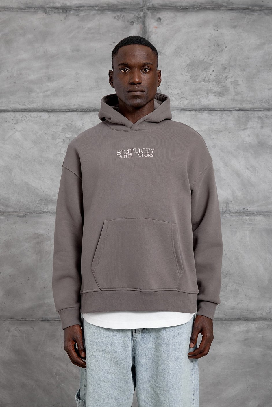 Kahverengi NAKIŞ DETAY OVERSIZE SWEATSHIRT