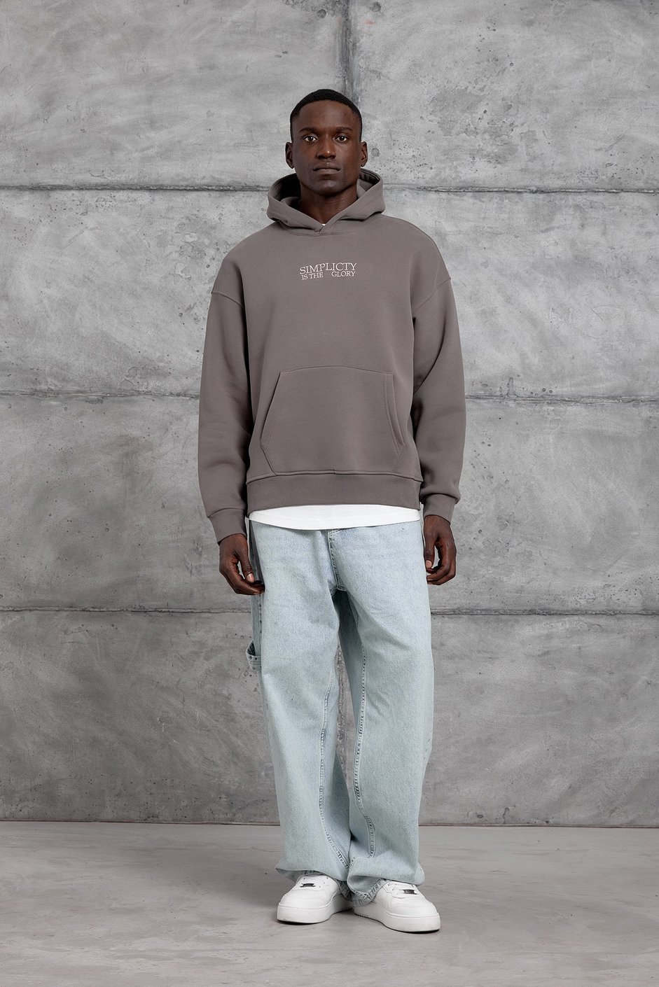 Kahverengi NAKIŞ DETAY OVERSIZE SWEATSHIRT