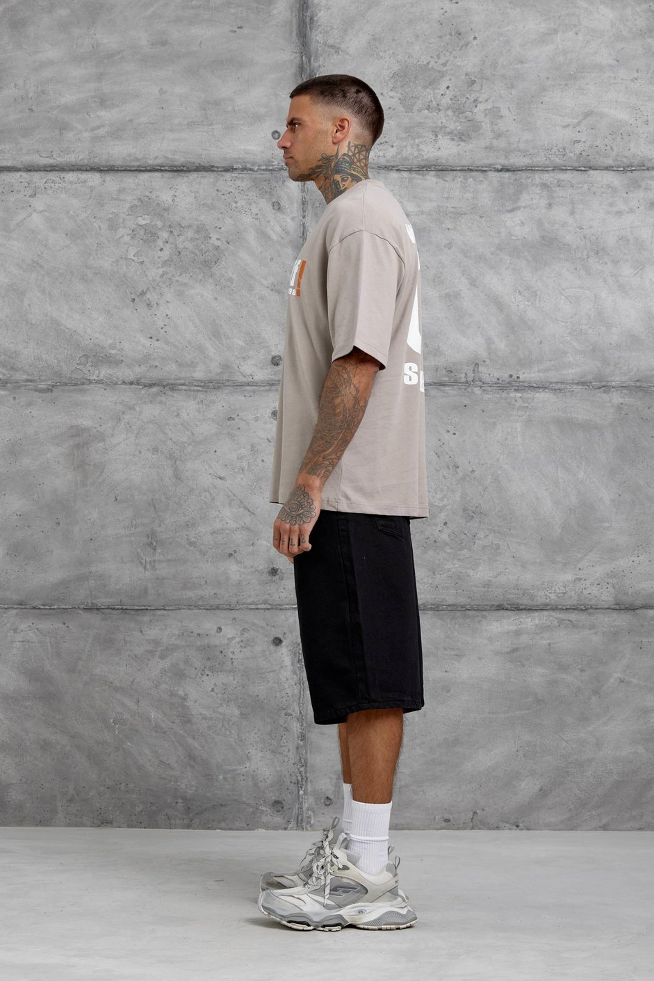 Kahverengi Of Sanise Yazılı Oversize Tshirt