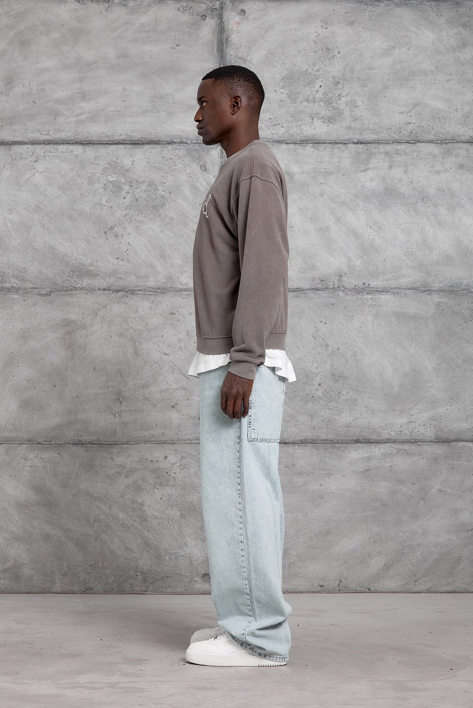 Kahverengi YAZI BASKI OVERSIZE SWEATSHIRT