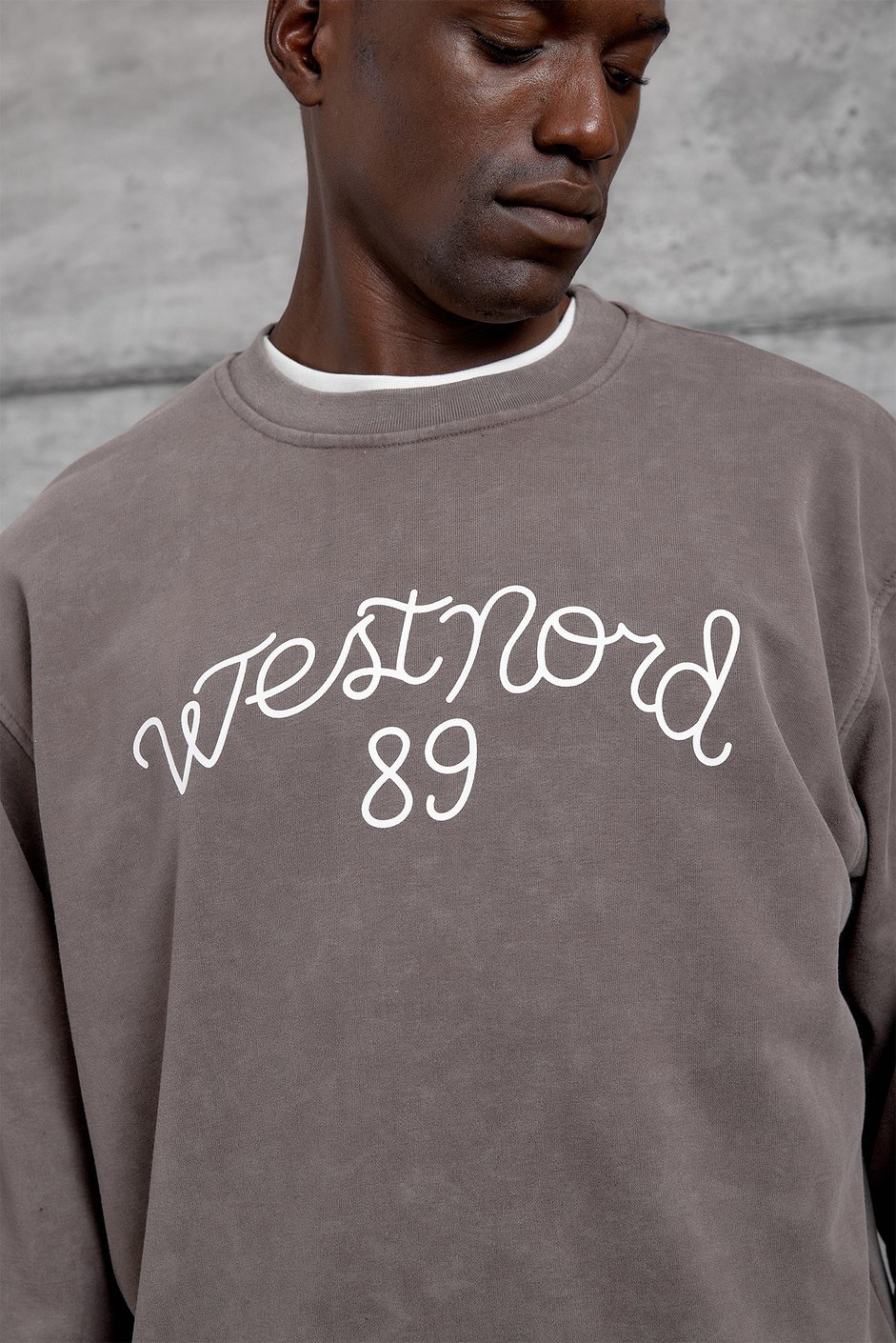 Kahverengi YAZI BASKI OVERSIZE SWEATSHIRT