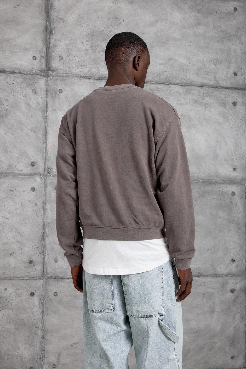 Kahverengi YAZI BASKI OVERSIZE SWEATSHIRT