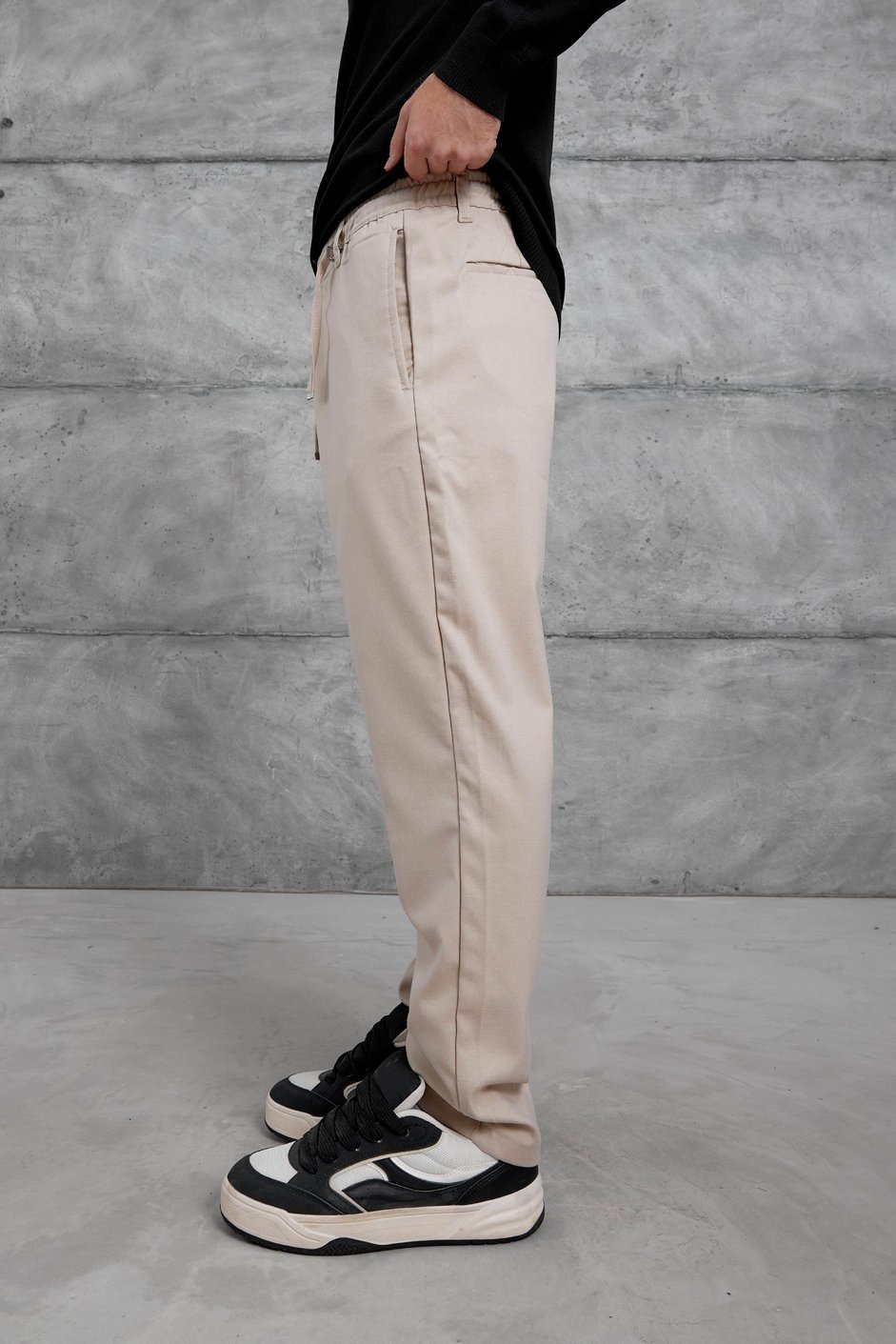Krem MMX JOGGER KUMAŞ PANTOLON